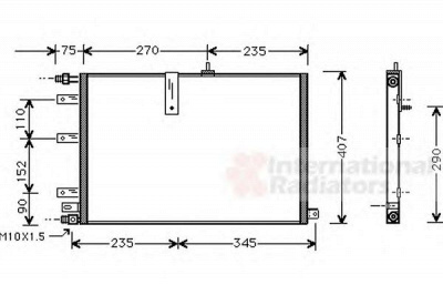 VAN WEZEL 47005038 -  Конденсатор, кондиционер
